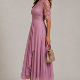 Elizabeth Lace Detail Midi Dress