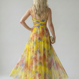 Pamela Watercolour Wrap Maxi Dress