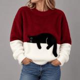 Sheila Cat Motif Jumper
