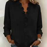 Una Ruffle Neck Blouse