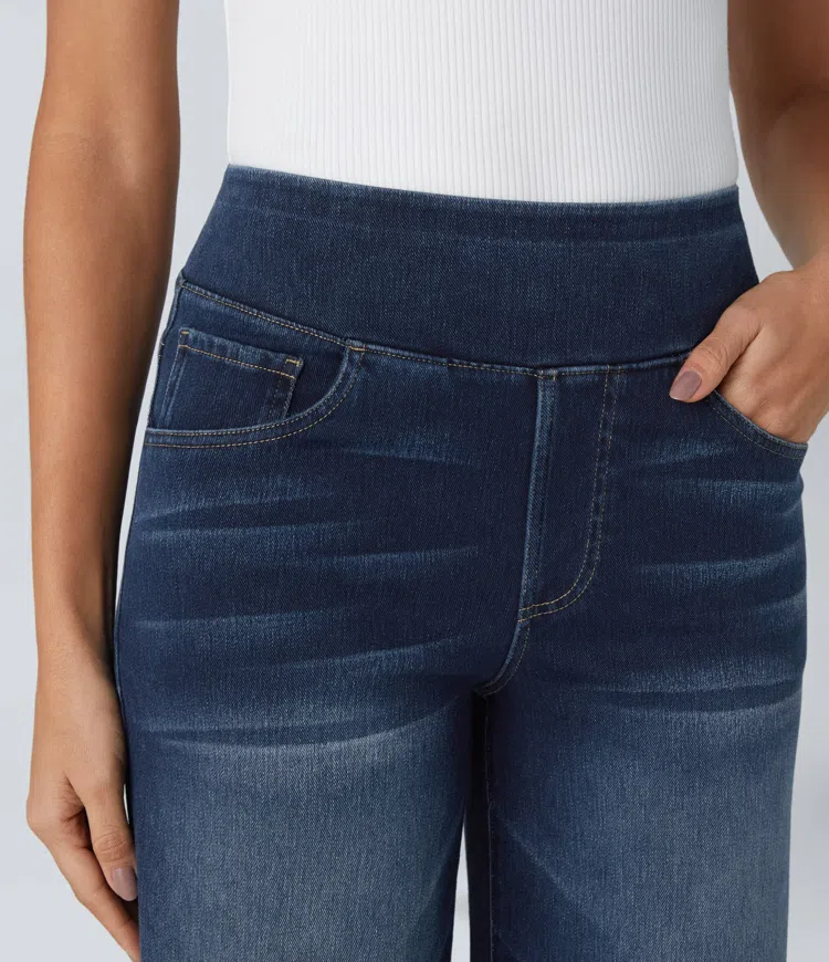 Veronica Wide-Leg Denim Trousers