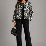 Janice Abstract Print Jacket