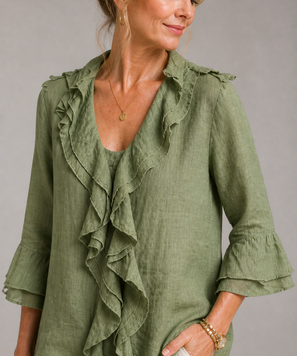 Evelyn Ruffle Detail Blouse