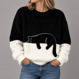 Sheila Cat Motif Jumper