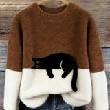 Sheila Cat Motif Jumper