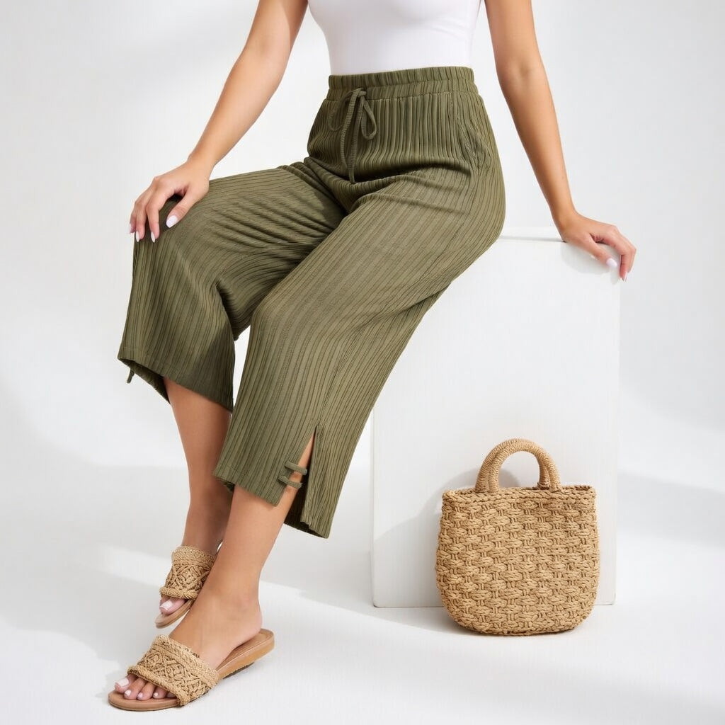 Agnes Cropped Wide-Leg Trousers