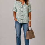 Siobhán Floral Button Blouse