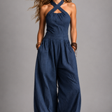 Laura Halter Wide-Lleg Jumpsuit