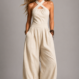 Laura Halter Wide-Lleg Jumpsuit