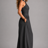 Laura Halter Wide-Lleg Jumpsuit