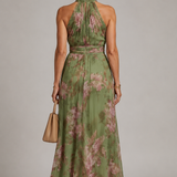 Lorraine Floral Halter Maxi Dress