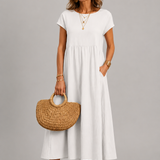 Margaret Gathered Midi Dress