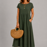 Margaret Gathered Midi Dress