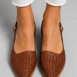 Rose Woven Slingback Flats