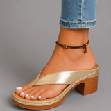 Gloria Metallic Comfort Sandals
