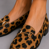 Shirley Leopard Print Loafers