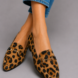 Shirley Leopard Print Loafers