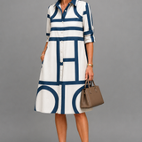 Diane Geometric Midi Dress