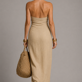 Diana Linen-Blend Halter Maxi Dress