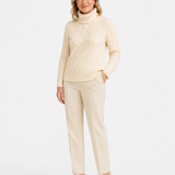 Breda Cable Knit Roll Neck Jumper