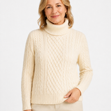 Breda Cable Knit Roll Neck Jumper
