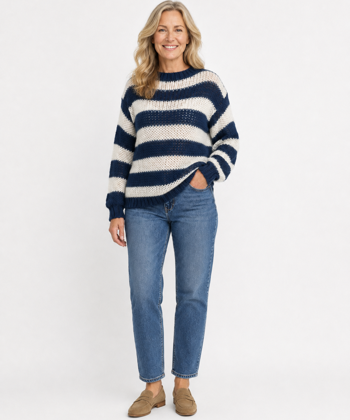 DELACROIX | PULL OVERSIZE EN TRICOT RAYÉ