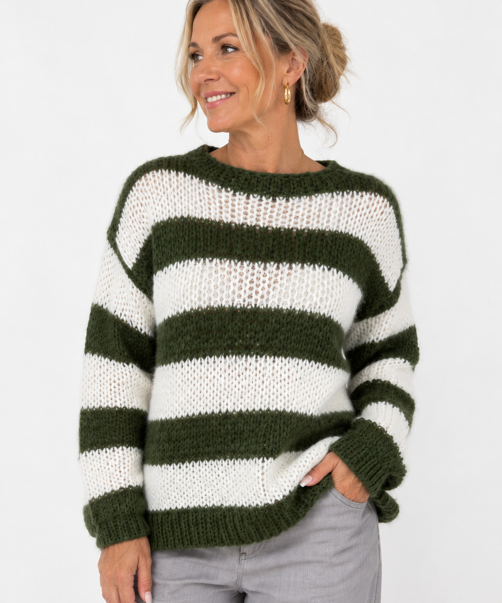 Keelin Relaxed Striped Knit Jumper