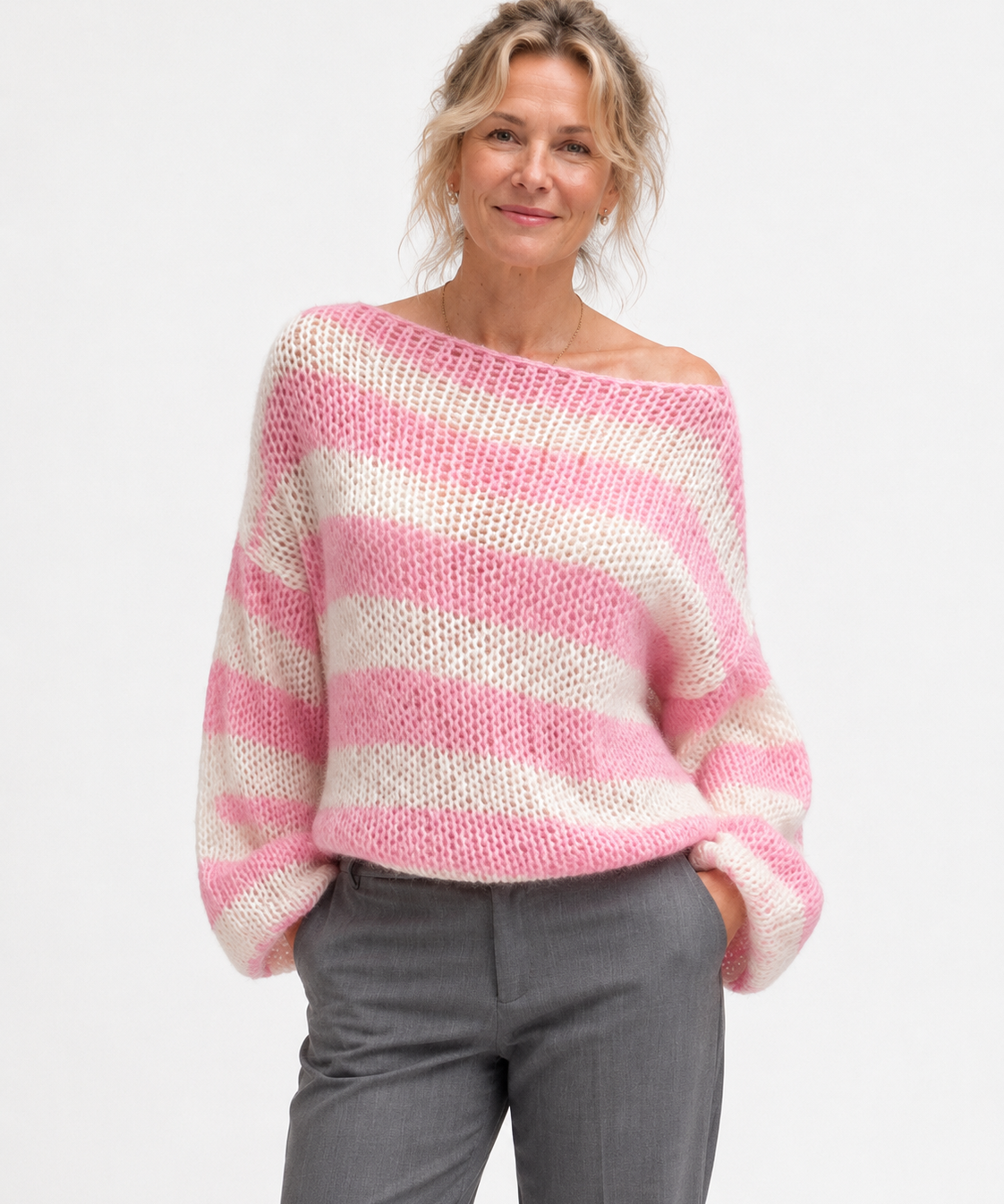 Keelin Relaxed Striped Knit Jumper