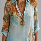 Megan Printed Maxi Shirt Dress