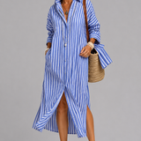 Marian Striped Shirt Dress