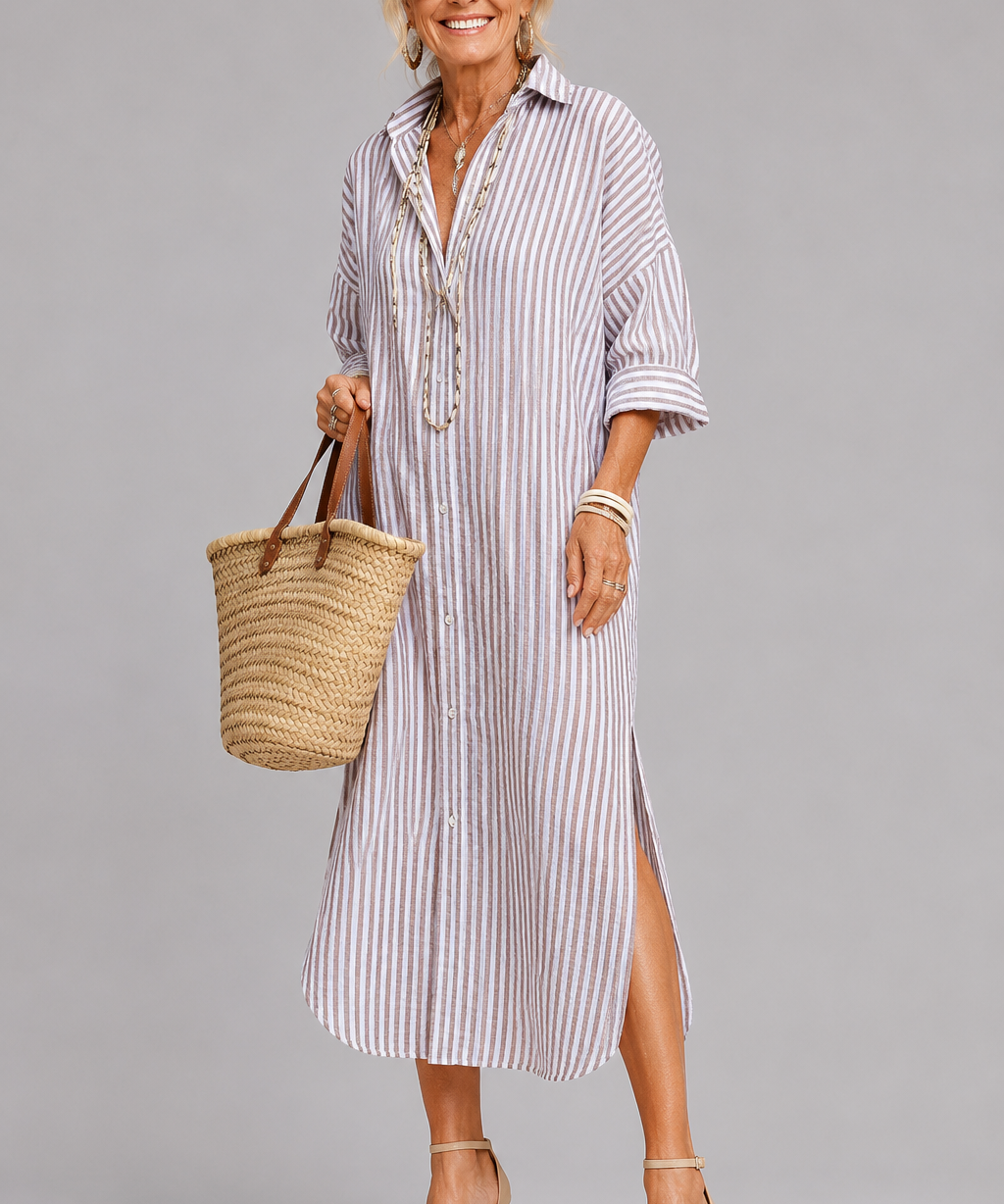 Marian Striped Shirt Dress