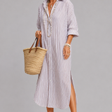 Marian Striped Shirt Dress