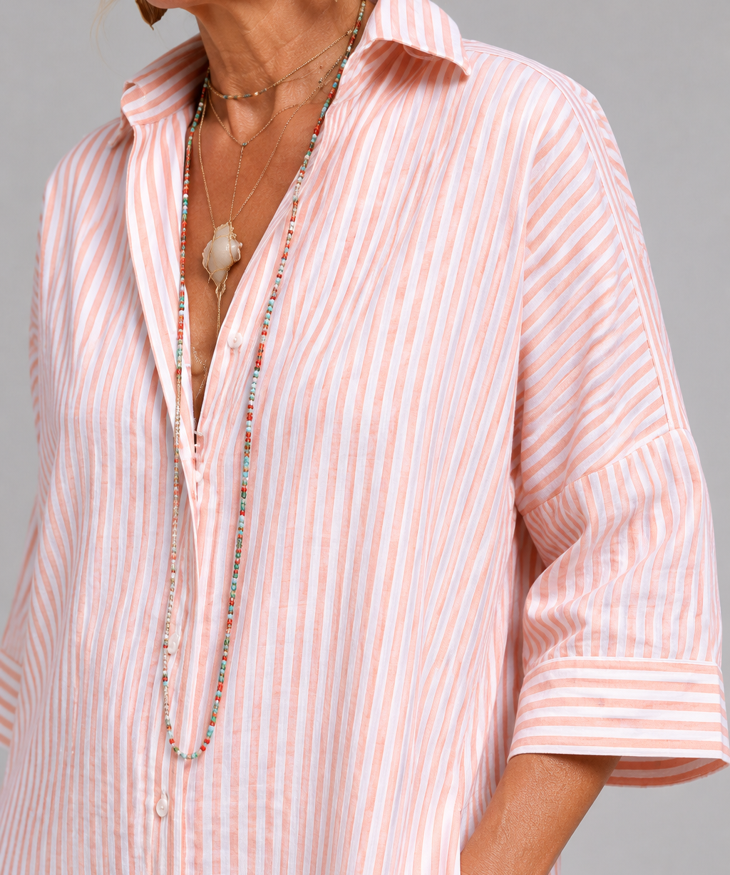 Marian Striped Shirt Dress