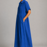 Theresa Button-Front Maxi Dress