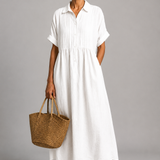 Theresa Button-Front Maxi Dress