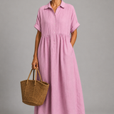 Theresa Button-Front Maxi Dress