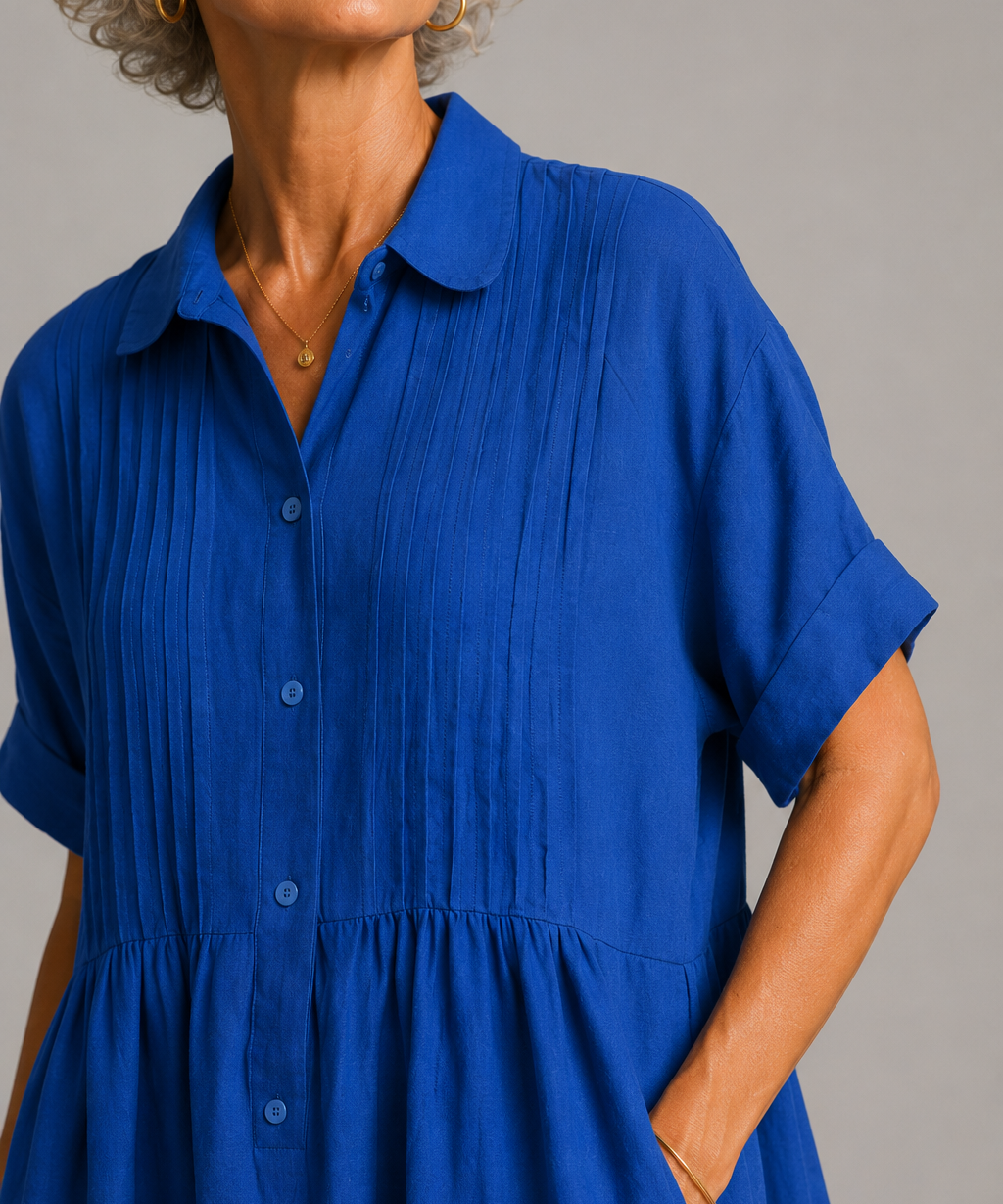Theresa Button-Front Maxi Dress