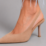 Audrey Pointed-Toe Slingback Heels