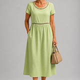 Maureen Embroidered Cotton Midi Dress