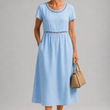 Maureen Embroidered Cotton Midi Dress