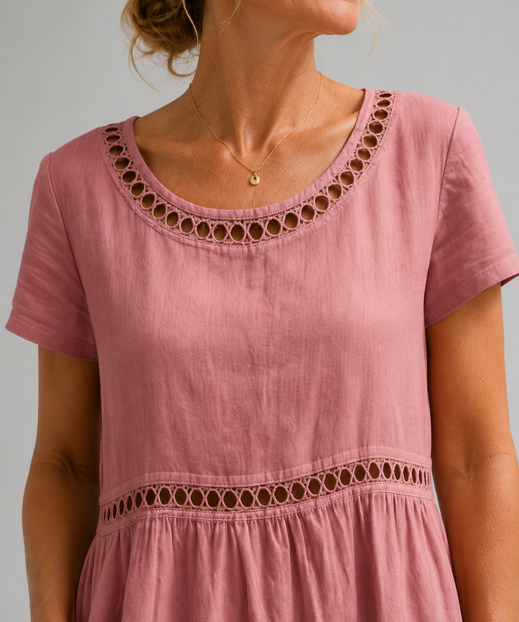 Maureen Embroidered Cotton Midi Dress