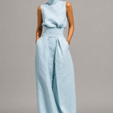 Anna Linen-Blend Two-Piece Set