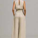 Anna Linen-Blend Two-Piece Set