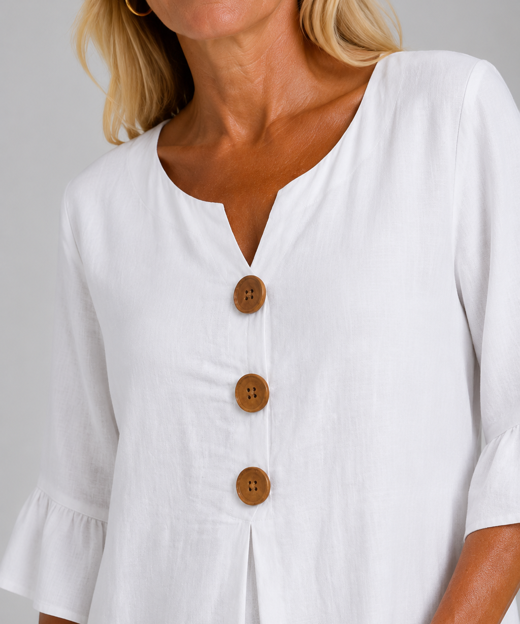 Mary Relaxed Button Midi Dress