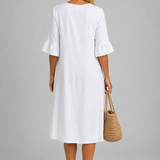 Mary Relaxed Button Midi Dress