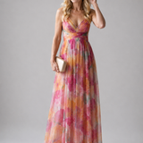 Pamela Watercolour Wrap Maxi Dress