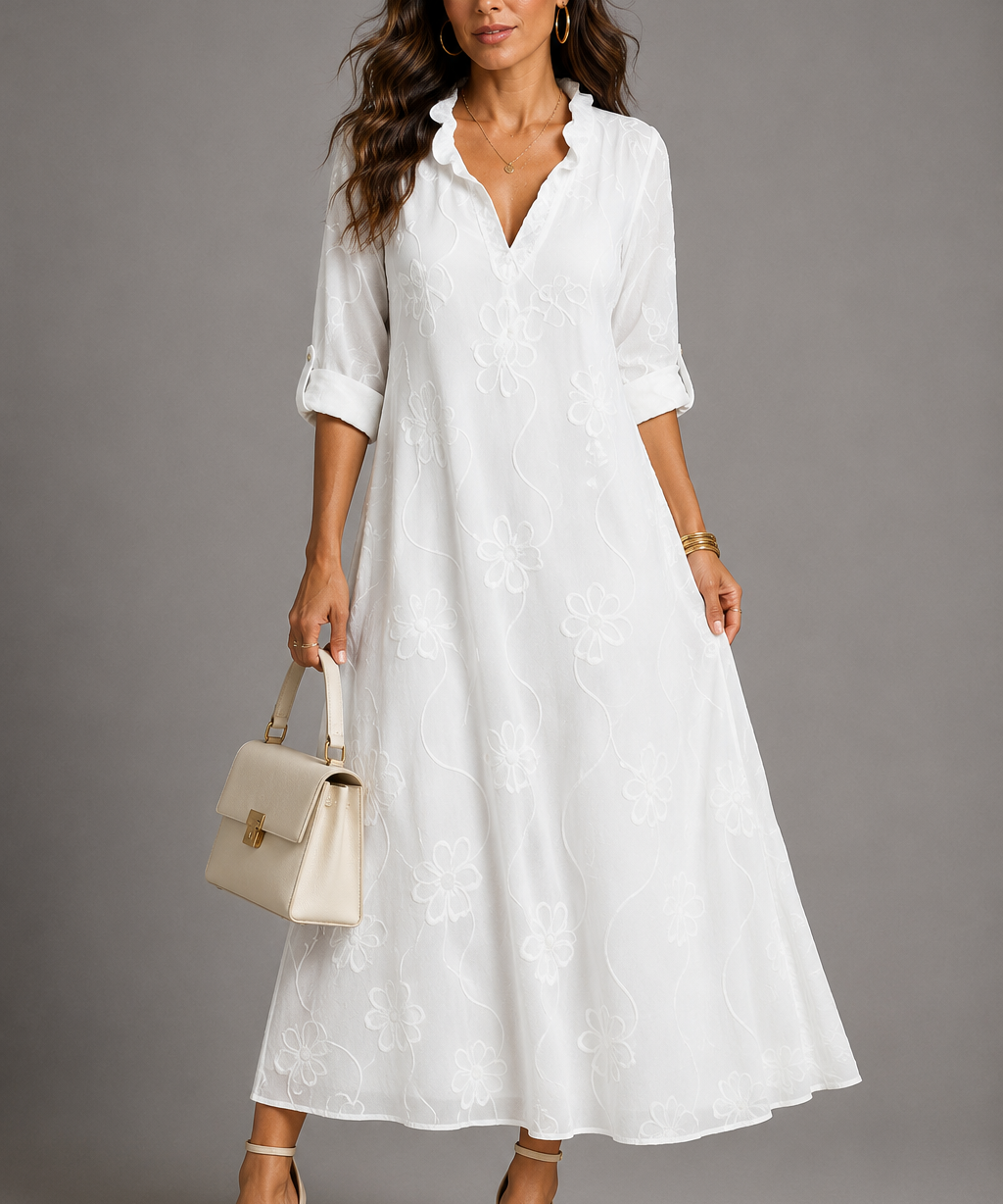 Ruth Embroidered Midi Dress