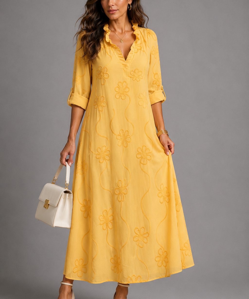 Ruth Embroidered Midi Dress