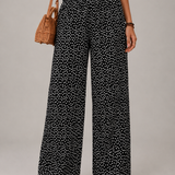 Cynthia Printed Wide-Leg Trousers