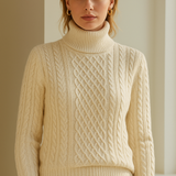 Breda Cable Knit Roll Neck Jumper